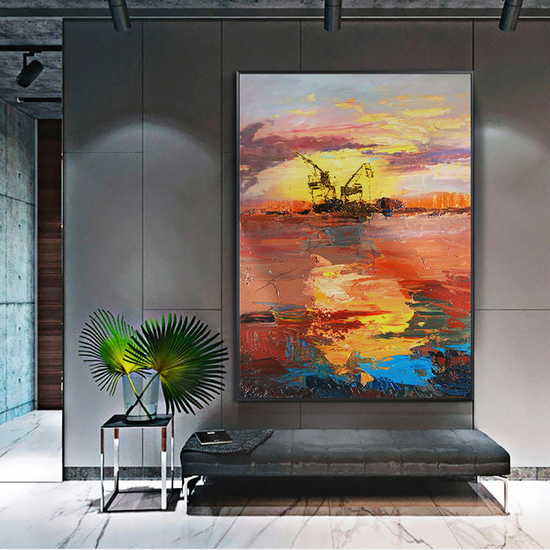 Handcrafted Modern Scenery Painting Wall Art For Homedecor MDS1023