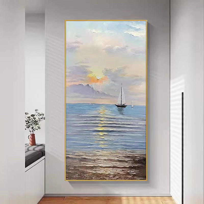 Handcrafted Modern Scenery Painting Fine Wall Art For Homedecor MDS1032