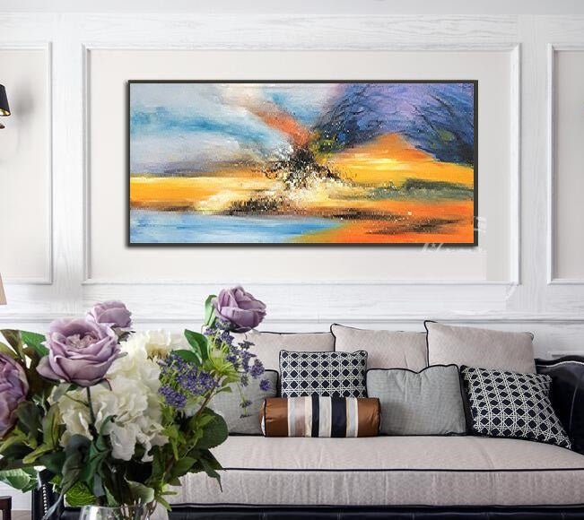 Handcrafted Abstract Painting Fine Art For Homedecor MA1072