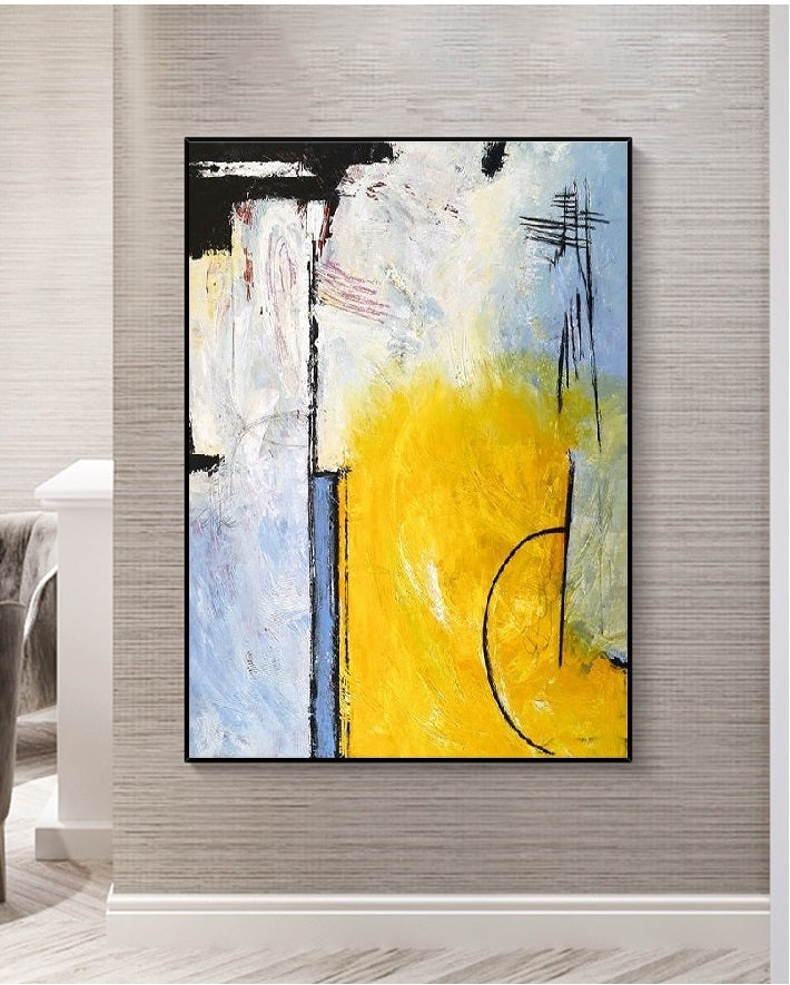 Handcrafted Abstract Painting Fine Art For Homedecor MA1154D