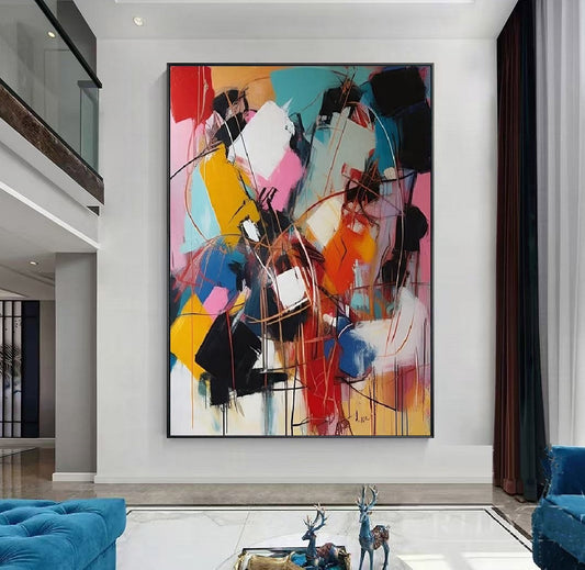Handcrafted Abstract Painting Fine Wall Art For Homedecor AB0003A