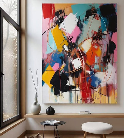 Handcrafted Abstract Painting Fine Wall Art For Homedecor AB0003A