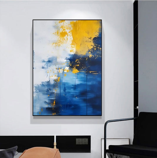 Handcrafted Abstract Painting, Modern Wall Art for Home Decor AB0005A