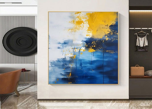 Handcrafted Abstract Painting, Modern Wall Art for Home Decor AB0005C