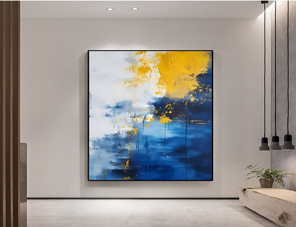 Handcrafted Abstract Painting, Modern Wall Art for Home Decor AB0005C