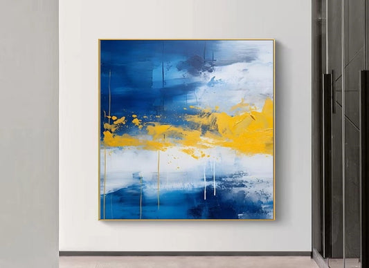 Handcrafted Abstract Painting, Modern Wall Art for Home Decor AB0006C
