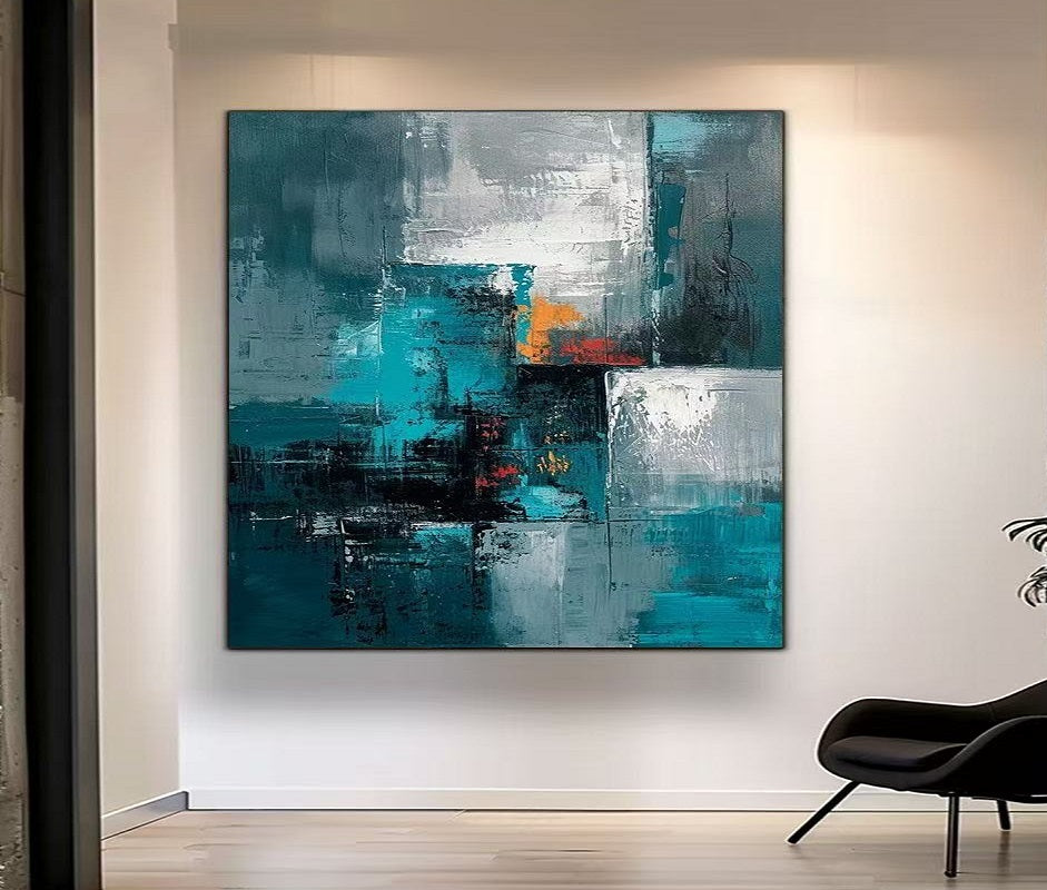 Handcrafted Abstract Painting, Modern Wall Art for Home Decor AB0010C