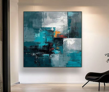 Handcrafted Abstract Painting, Modern Wall Art for Home Decor AB0010C