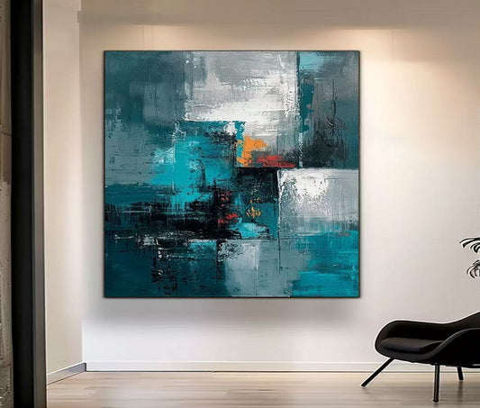 Handcrafted Abstract Painting, Modern Wall Art for Home Decor AB0010C