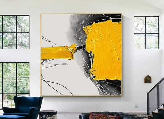 Handcrafted Abstract Painting, Modern Wall Art for Home Decor AB0011C