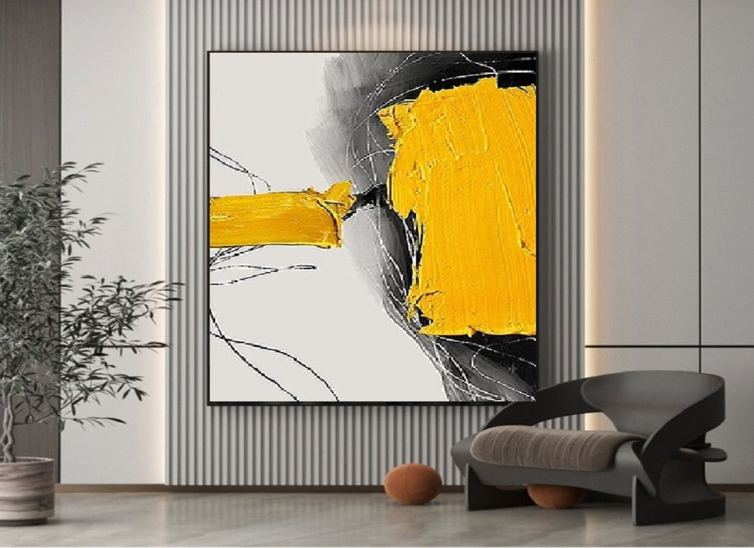 Handcrafted Abstract Painting, Modern Wall Art for Home Decor AB0011C