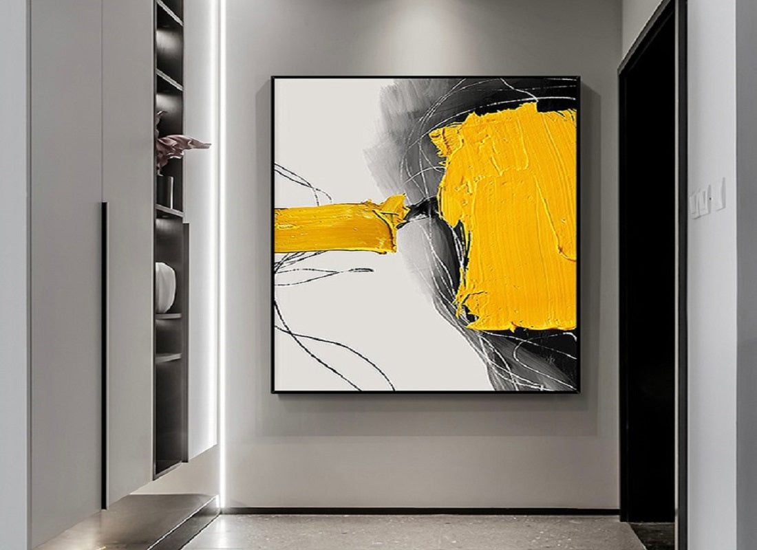 Handcrafted Abstract Painting, Modern Wall Art for Home Decor AB0011C