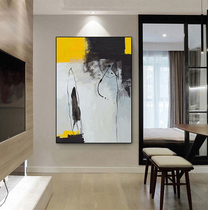 Handcrafted Abstract Painting, Modern Wall Art for Home Decor AB0012A