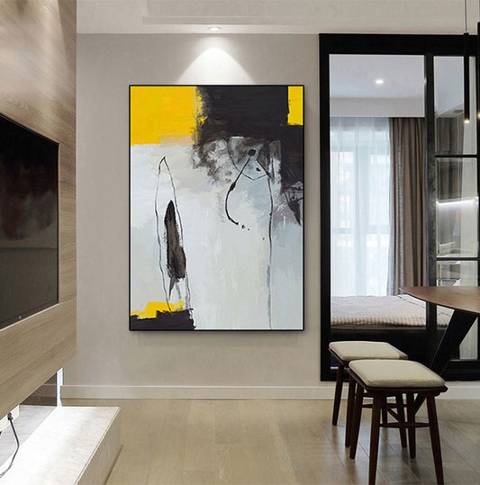 Handcrafted Abstract Painting, Modern Wall Art for Home Decor AB0012A