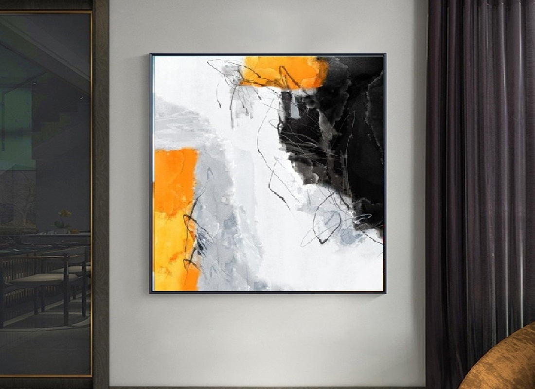 Handcrafted Abstract Painting, Modern Wall Art for Home Decor AB0013C