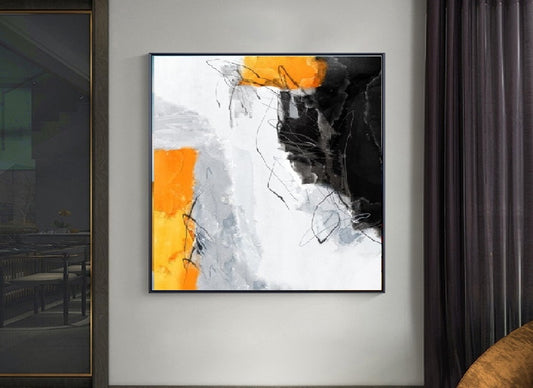 Handcrafted Abstract Painting, Modern Wall Art for Home Decor AB0013C