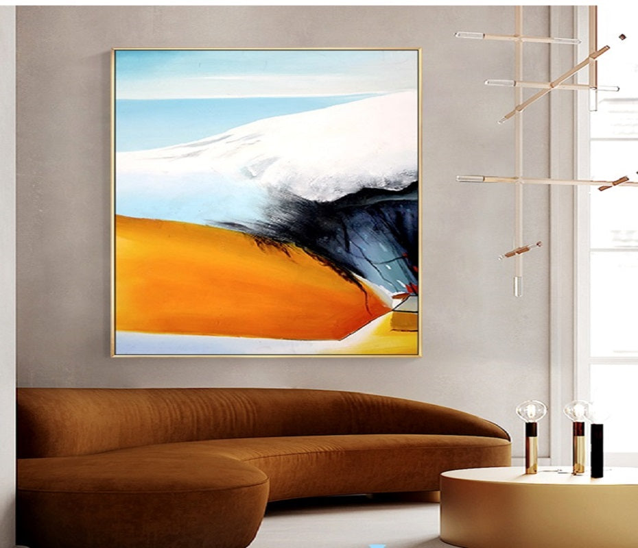 Handcrafted Abstract Painting, Modern Wall Art for Home Decor AB0016C
