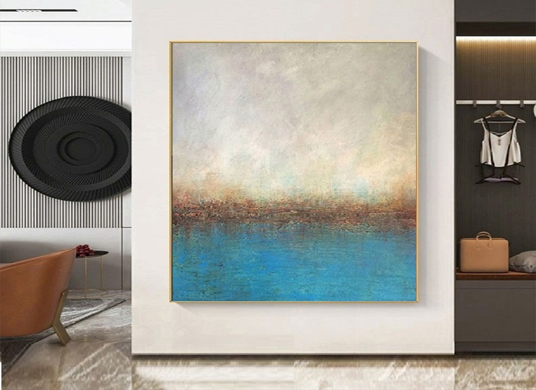 Handcrafted Abstract Painting, Modern Wall Art for Home Decor AB0019C