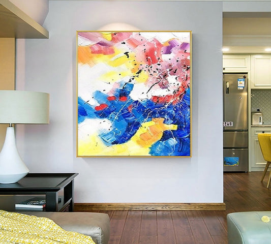 Handcrafted Abstract Painting, Modern Wall Art for Home Decor AB0023C