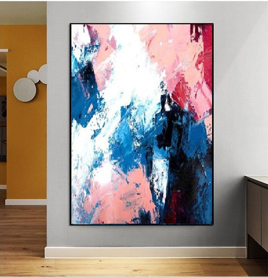 Handcrafted Abstract Painting, Modern Wall Art for Home Decor AB0024A