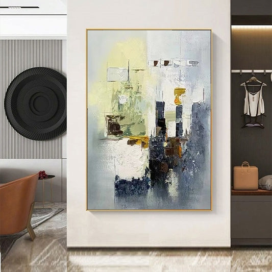 Handcrafted Abstract Painting, Modern Wall Art for Home Decor AB0038A