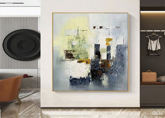 Handcrafted Abstract Painting, Modern Wall Art for Home Decor AB0038C