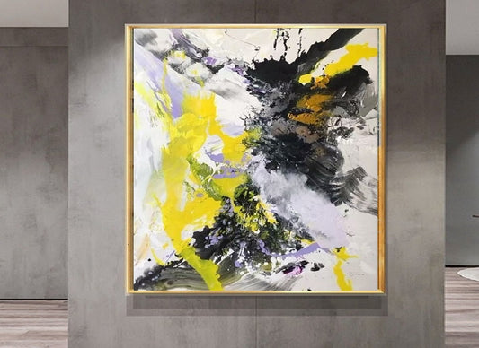 Handcrafted Abstract Painting, Modern Wall Art for Home Decor AB0044C