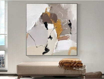 Handcrafted Abstract Painting, Modern Wall Art for Home Decor AB0049C