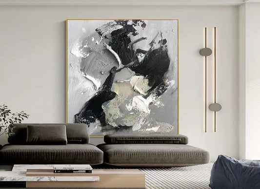 Handcrafted Abstract Painting, Modern Wall Art for Home Decor AB0057C
