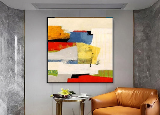 Handcrafted Abstract Painting, Modern Wall Art for Home Decor AB0060C