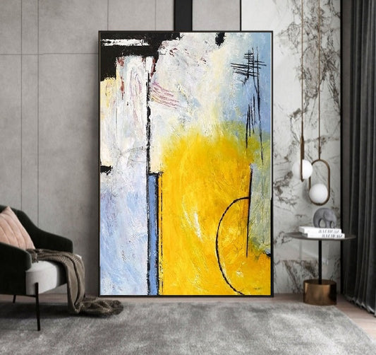Handcrafted Abstract Painting, Modern Wall Art for Home Decor AB0062A