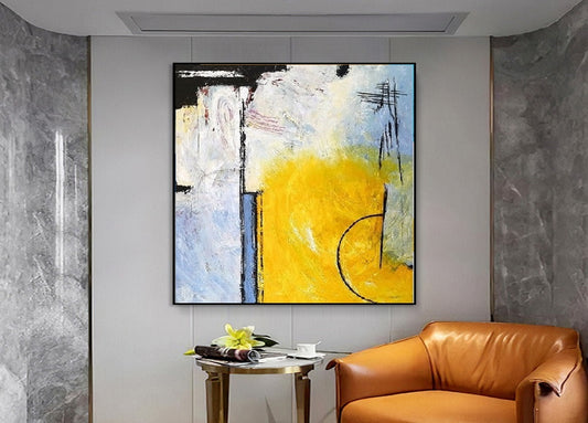 Handcrafted Abstract Painting, Modern Wall Art for Home Decor AB0062C
