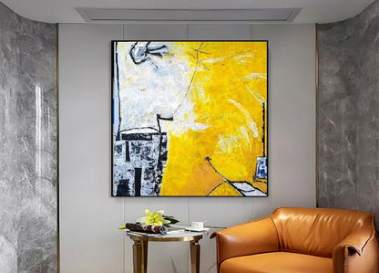 Handcrafted Abstract Painting, Modern Wall Art for Home Decor AB0063C