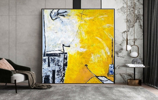 Handcrafted Abstract Painting, Modern Wall Art for Home Decor AB0063C
