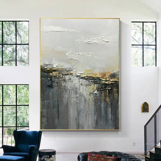 Handcrafted Abstract Painting, Modern Wall Art for Home Decor AB0066A