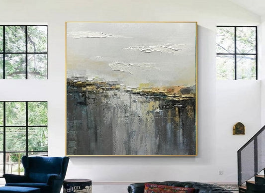 Handcrafted Abstract Painting, Modern Wall Art for Home Decor AB0066C