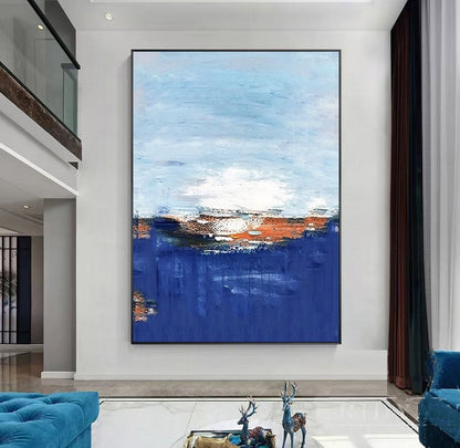 Handcrafted Abstract Painting, Modern Wall Art for Home Decor AB0068A