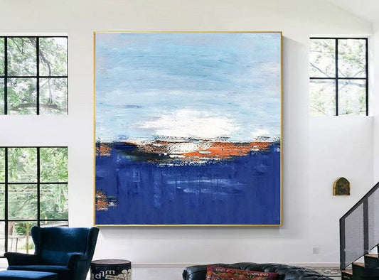 Handcrafted Abstract Painting, Modern Wall Art for Home Decor AB0068C
