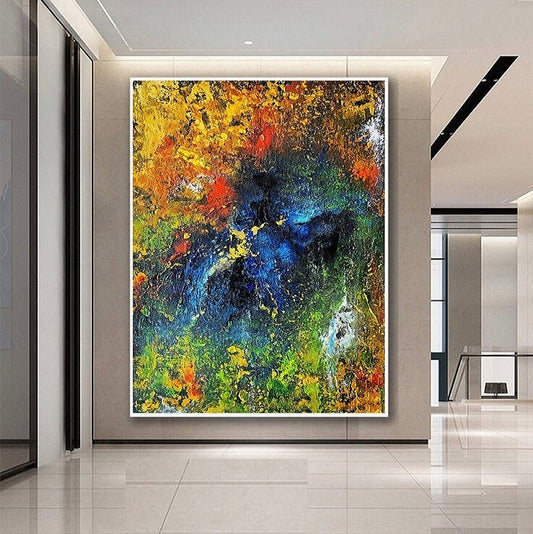Handcrafted Abstract Painting, Modern Wall Art for Home Decor AB0072A
