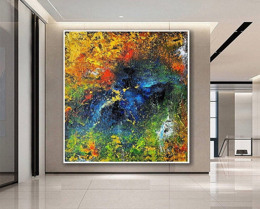 Handcrafted Abstract Painting, Modern Wall Art for Home Decor AB0072C