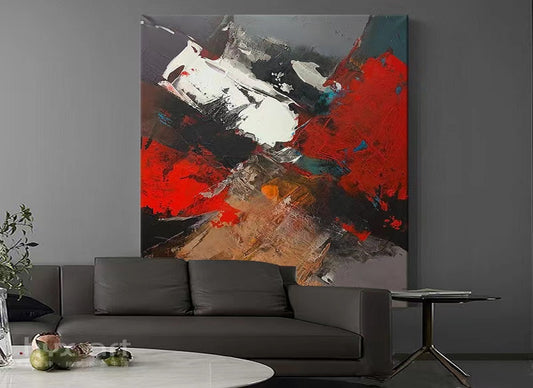 Handcrafted Abstract Painting, Modern Wall Art for Home Decor AB0074C