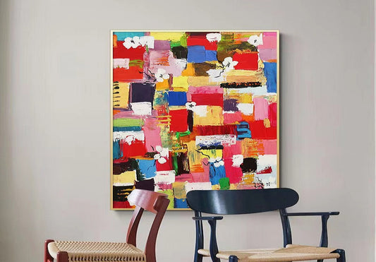 Handcrafted Abstract Painting, Modern Wall Art for Home Decor AB0077C