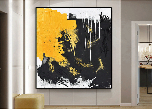 Handcrafted Abstract Painting, Modern Wall Art for Home Decor AB0078C
