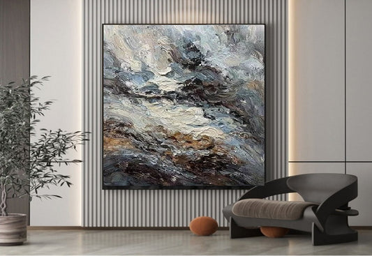 Handcrafted Abstract Painting, Modern Wall Art for Home Decor AB0079C