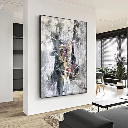 Handcrafted Abstract Painting, Modern Wall Art for Home Decor AB0081A