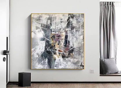 Handcrafted Abstract Painting, Modern Wall Art for Home Decor AB0081C