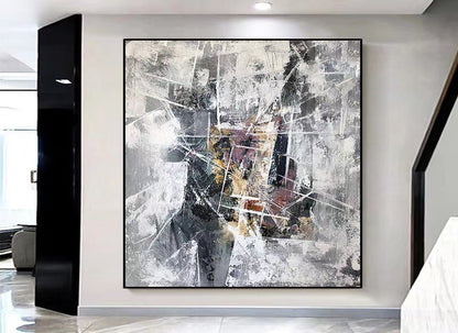 Handcrafted Abstract Painting, Modern Wall Art for Home Decor AB0081C