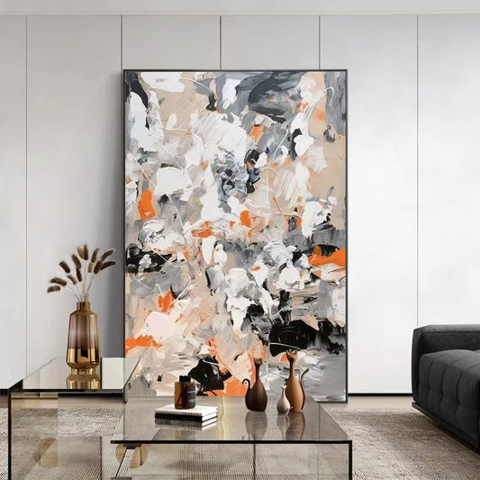 Handcrafted Abstract Painting, Modern Wall Art for Home Decor AB0082A