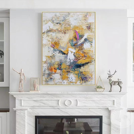 Handcrafted Abstract Painting, Modern Wall Art for Home Decor AB0084A