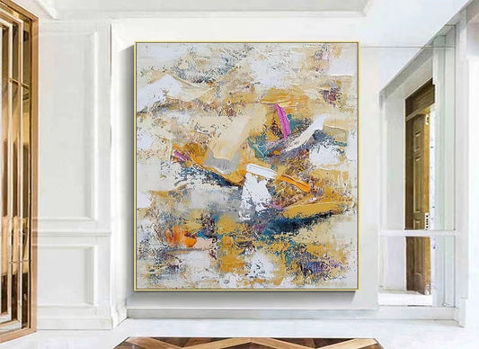 Handcrafted Abstract Painting, Modern Wall Art for Home Decor AB0084C